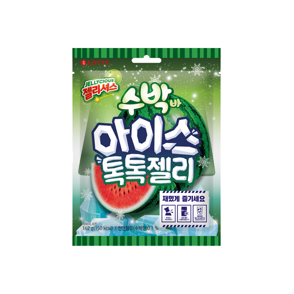 [지금특가] 젤리셔스 수박바 아이스 톡톡 젤리162g